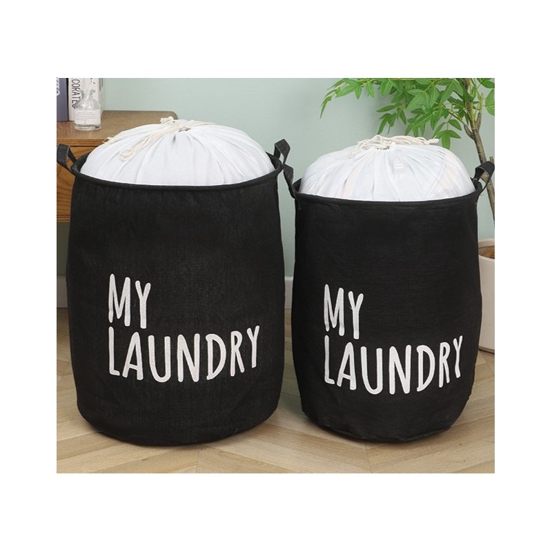 Organizer, pojemnik na zabawki, kosz na pranie 40 x 50 cm czarny OR111CZ - obrazek 2