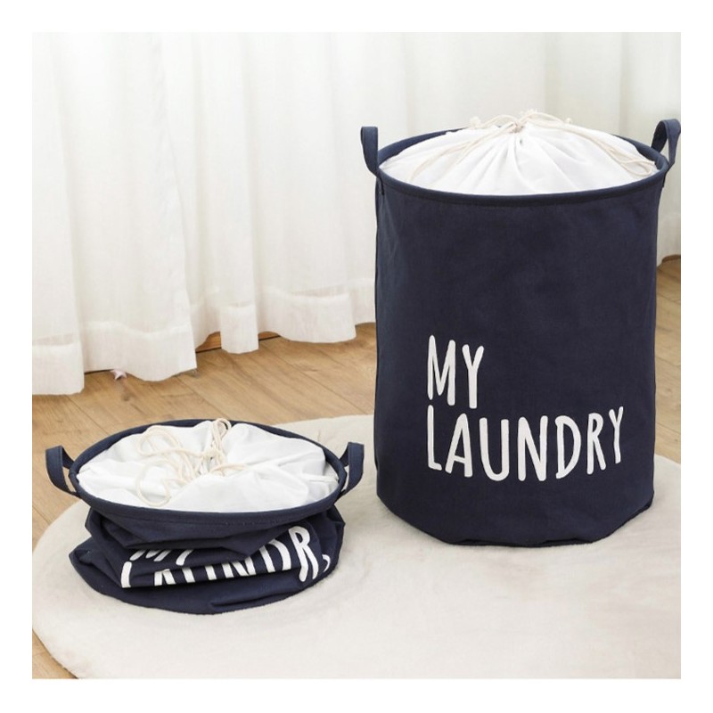 Organizer, pojemnik na zabawki, kosz na pranie 40 x 50 cm czarny OR111CZ - obrazek 4