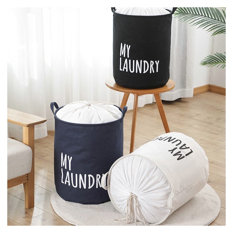 Organizer, pojemnik na zabawki, kosz na pranie 40 x 50 cm czarny OR111CZ - obrazek 7