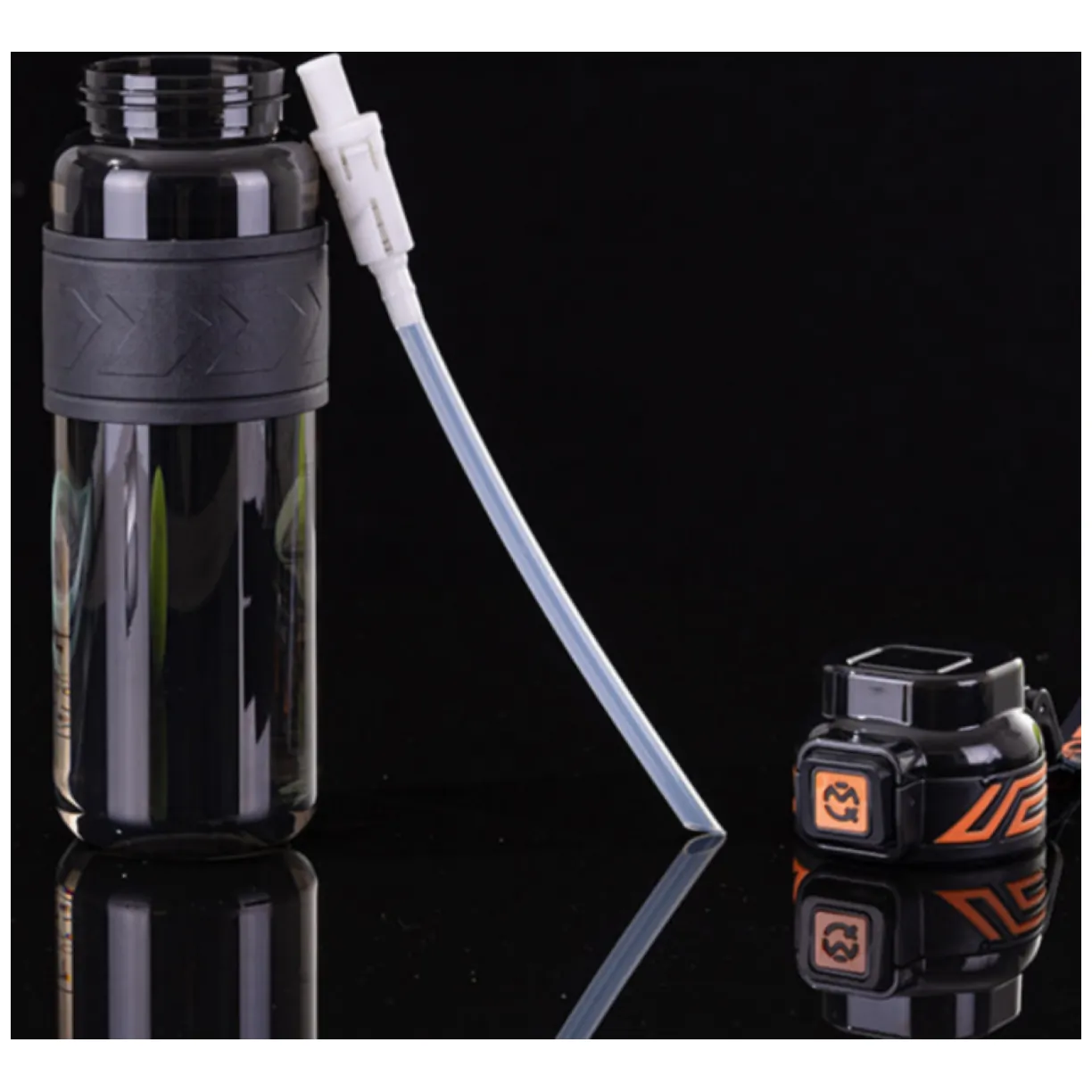 Butelka na wodę, sportowy bidon z miarką 680ML czarny BD64CZ - obrazek 4