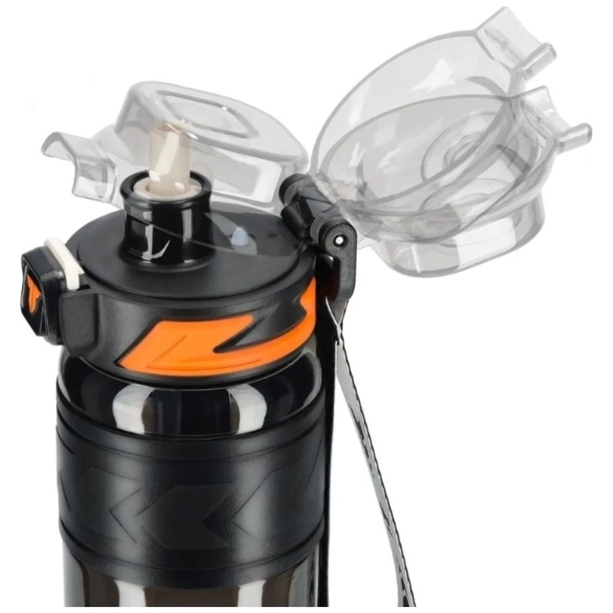 Butelka na wodę, sportowy bidon z miarką 680ML czarny BD64CZ - obrazek 5