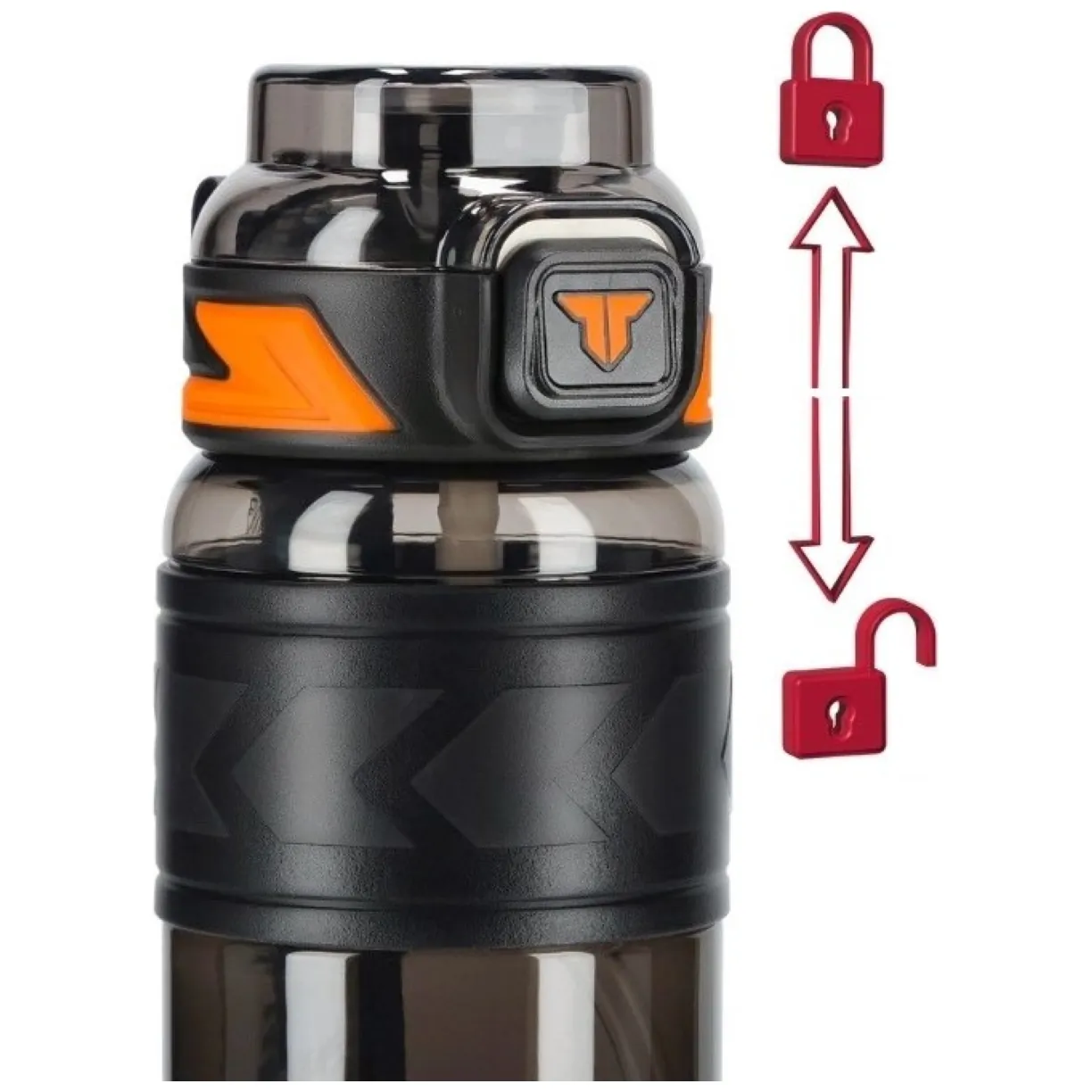 Butelka na wodę, sportowy bidon z miarką 680ML czarny BD64CZ - obrazek 6
