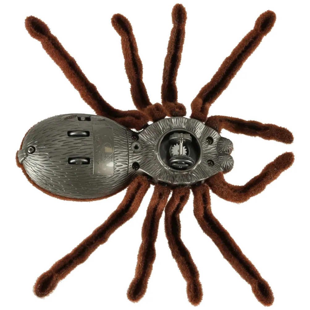 Zdalnie sterowany włochaty pająk tarantula z pilotem i świecącymi oczami - obrazek 4