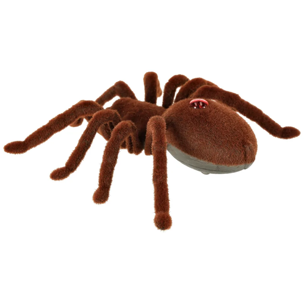 Zdalnie sterowany włochaty pająk tarantula z pilotem i świecącymi oczami - obrazek 6