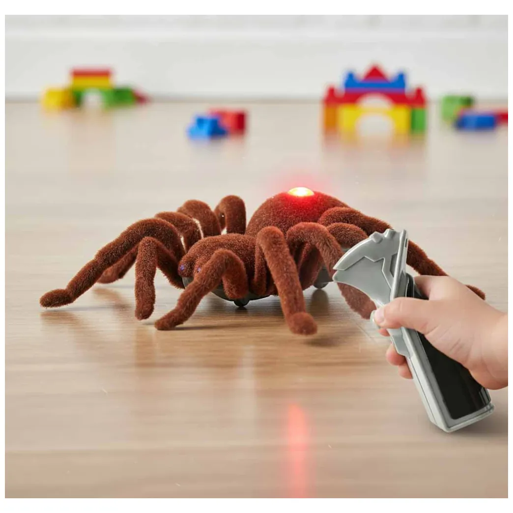 Zdalnie sterowany włochaty pająk tarantula z pilotem i świecącymi oczami - obrazek 10