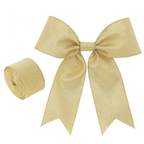 Taśma świąteczna na kokardy, wstążka na prezenty Bożonarodzeniowa 6,3cm x 2m KSN136