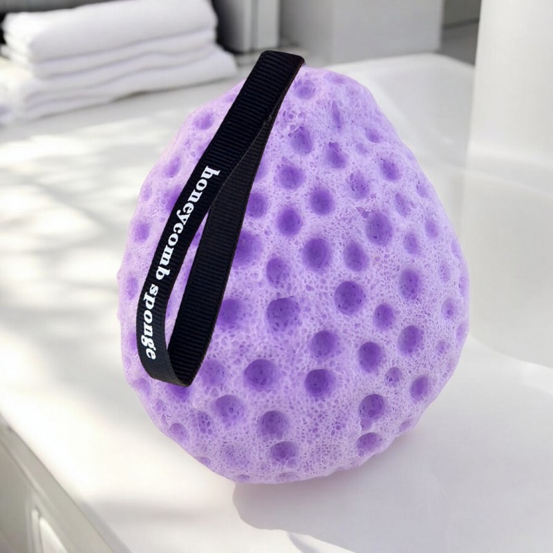 Gąbka Plaster miodu do mycia ciała na mokro 10 cm delikatny peeling GB03FIO - obrazek 4