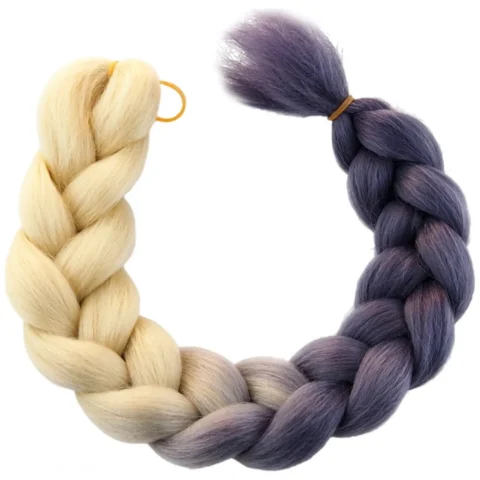Syntetyczne włosy 120 cm gęste ombre