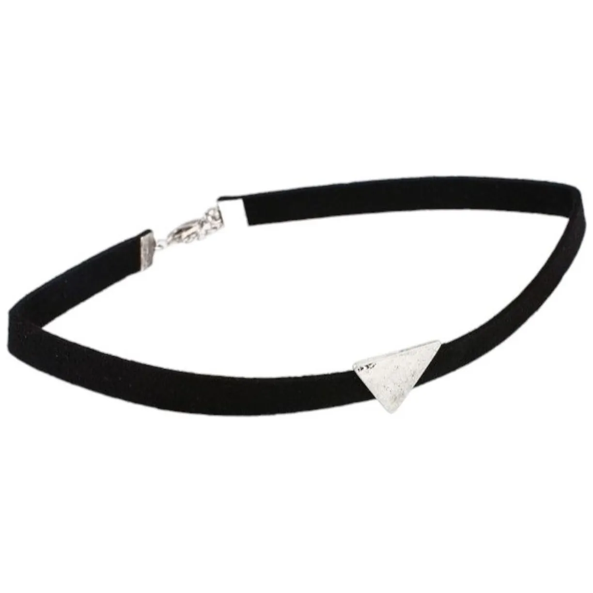 NASZYJNIK CHOKER SIMPLE TRIANGLE - CZARNE - obrazek 2