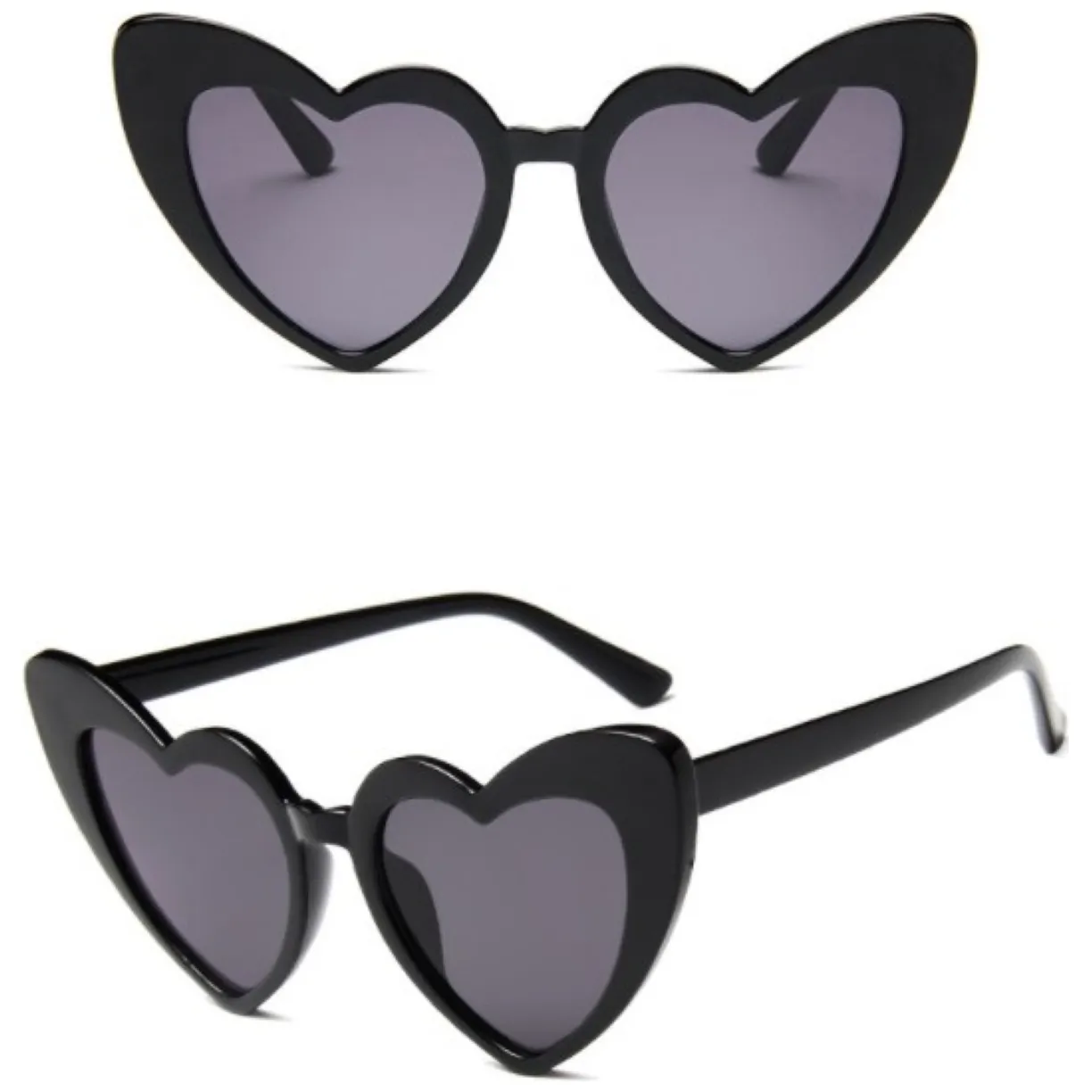Okulary przeciwsłoneczne serca HEART BLACK - obrazek 2