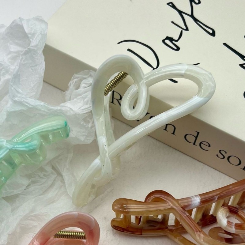 Spinka klamra do włosów XL biała perłowa 12x5 cm SP373 - obrazek 4