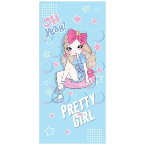 Ręcznik plażowy prostokątny 150x70 cm z motywem Pretty Girl, poliester
