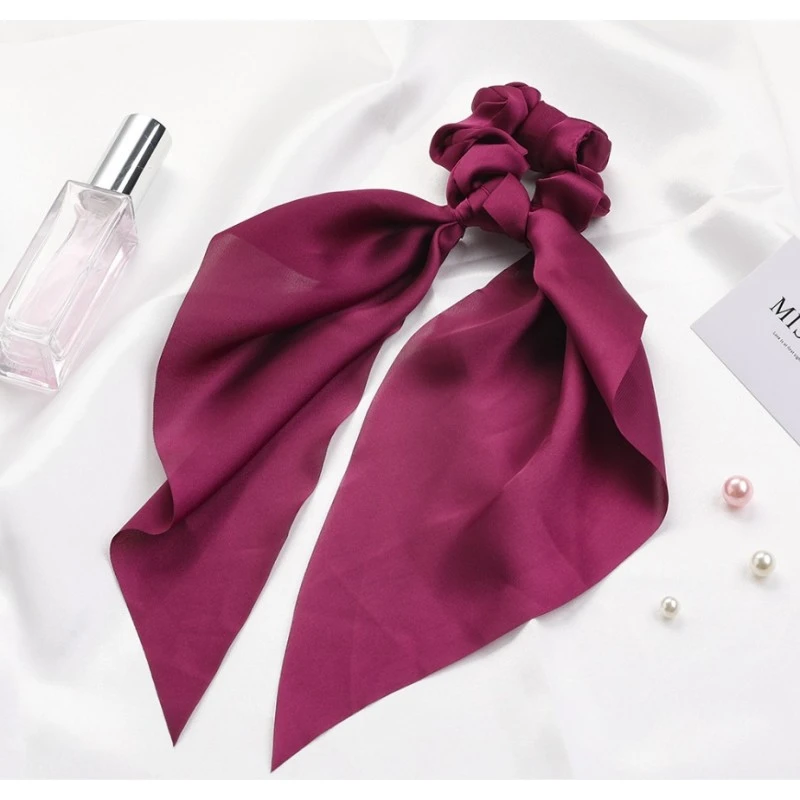 Gumka do włosów apaszka długa Magenta PIN UP GUM5F - obrazek 2