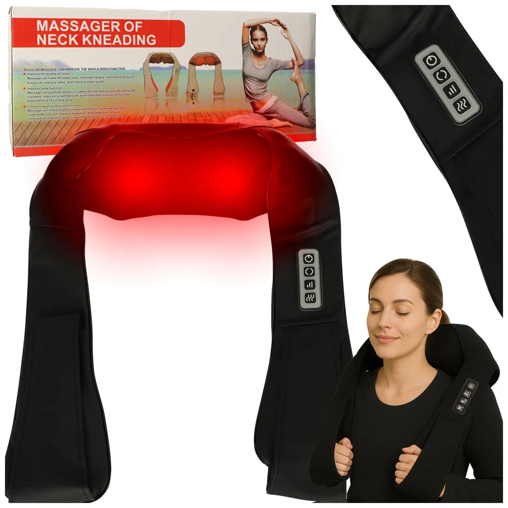 Kołnierz masujący rozgrzewający masażer Shiatsu szyi karku pleców