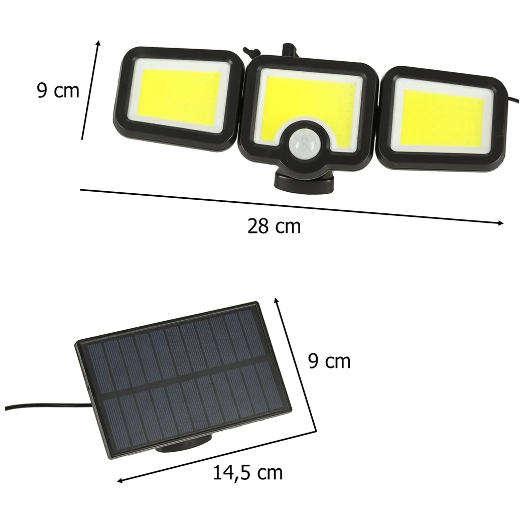 Solarna lampa ogrodowa LED 3w1 z czujnikiem ruchu i zmierzchu - obrazek 14