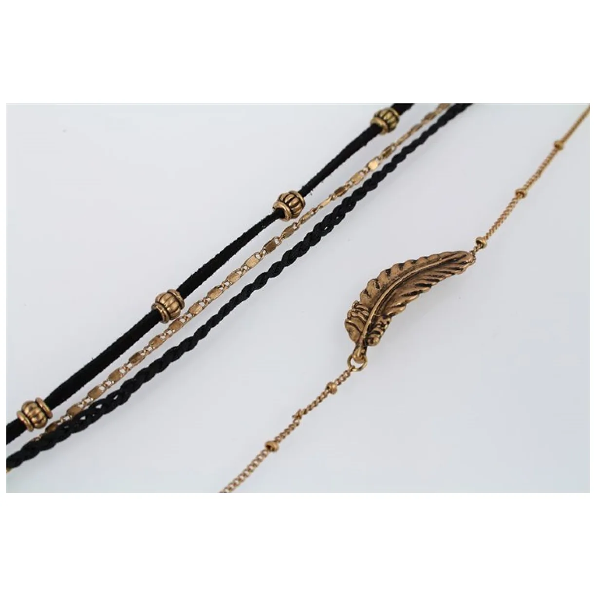 NASZYJNIK CHOKER BLACK GOLD - obrazek 2