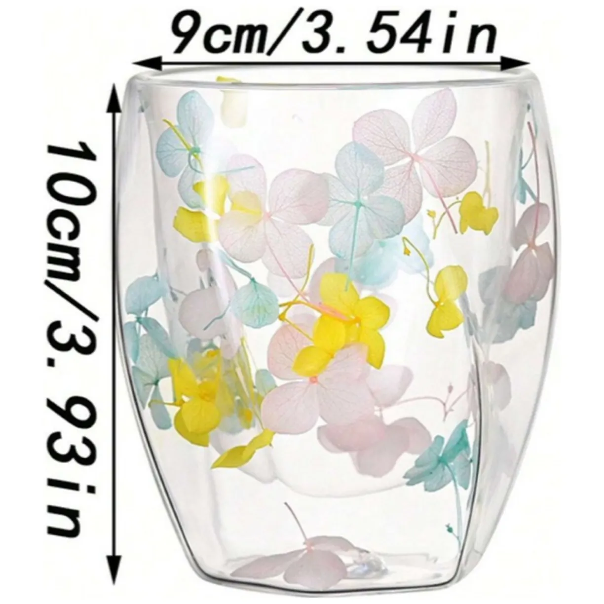 Szklanka termiczna z hortensją żółtą, niebieską i różową 250 ml 1szt SZK88 - obrazek 7