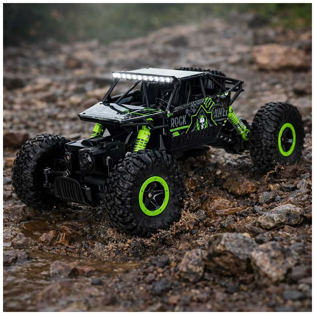 Zdalnie sterowany samochód terenowy RC Rock Crawler 4x4 1:18 zielony - obrazek 6