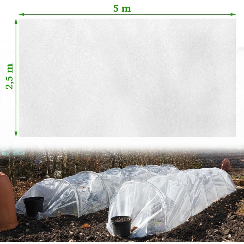 Wielozadaniowa agrowłóknina okryciowa, ogrodowa, wiosenna, biała 2,5 x 5 m OA02 - obrazek 8