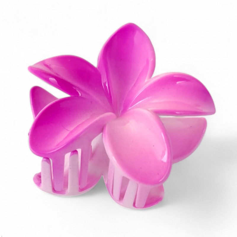 Spinka do włosów klamra XL kwiat OMBRE różowa lato 7,5 x 7,5cm SP380 - obrazek 2