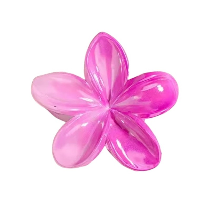 Spinka do włosów klamra XL kwiat OMBRE różowa lato 7,5 x 7,5cm SP380 - obrazek 3