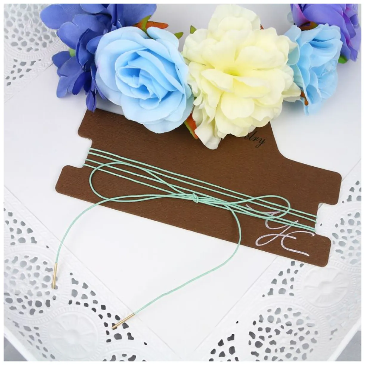 NASZYJNIK CHOKER PASTEL - RÓŻÓWY N524R - obrazek 3