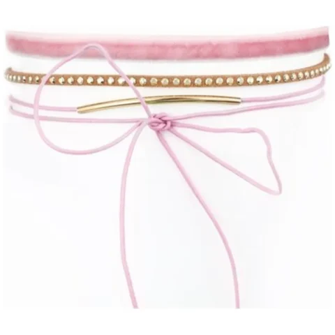 NASZYJNIK CHOKER PASTEL - RÓŻÓWY N524R
