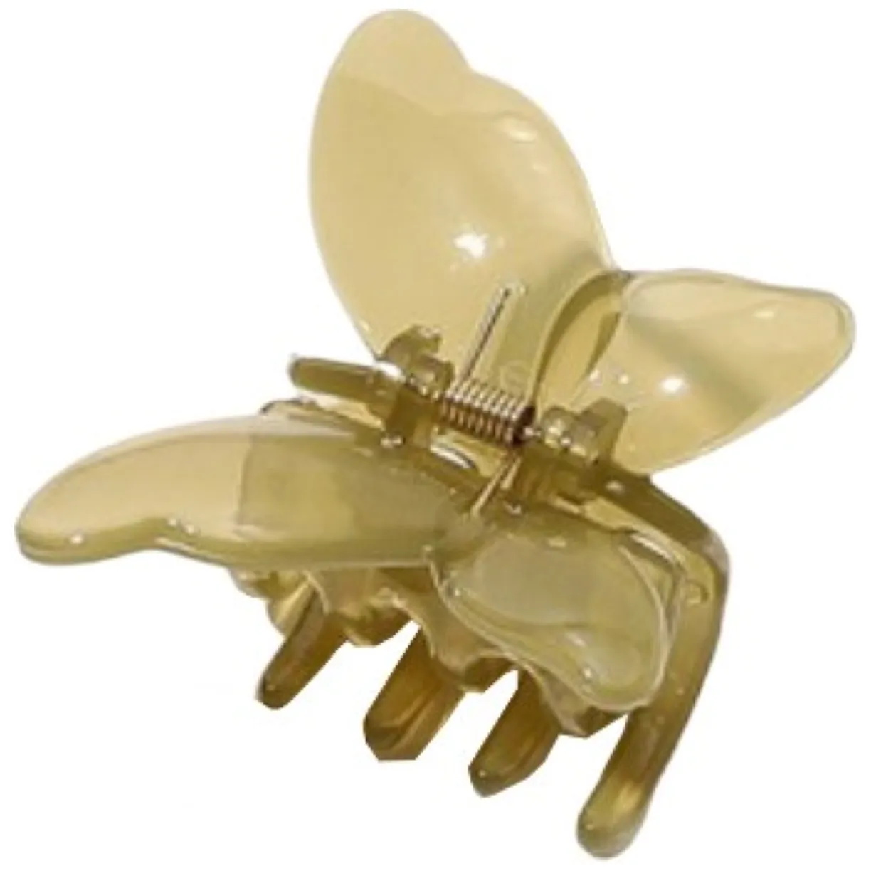 Spinka do włosów klamra motylek przezroczysty zieleń 6 cm SP244ZIE - obrazek 2