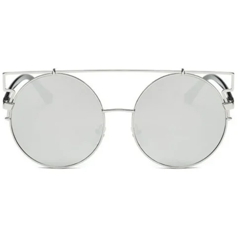 OKULARY LUSTRZANE OVER&OVER - SREBRNE OK83WZ4