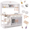 Kuchnia dla dzieci drewniana MDF MODERN CLASSIC akcesoria 82cm szara