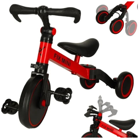 Rowerek biegowy Trike Fix Mini rower wielofunkcyjny 3w1 czerwony