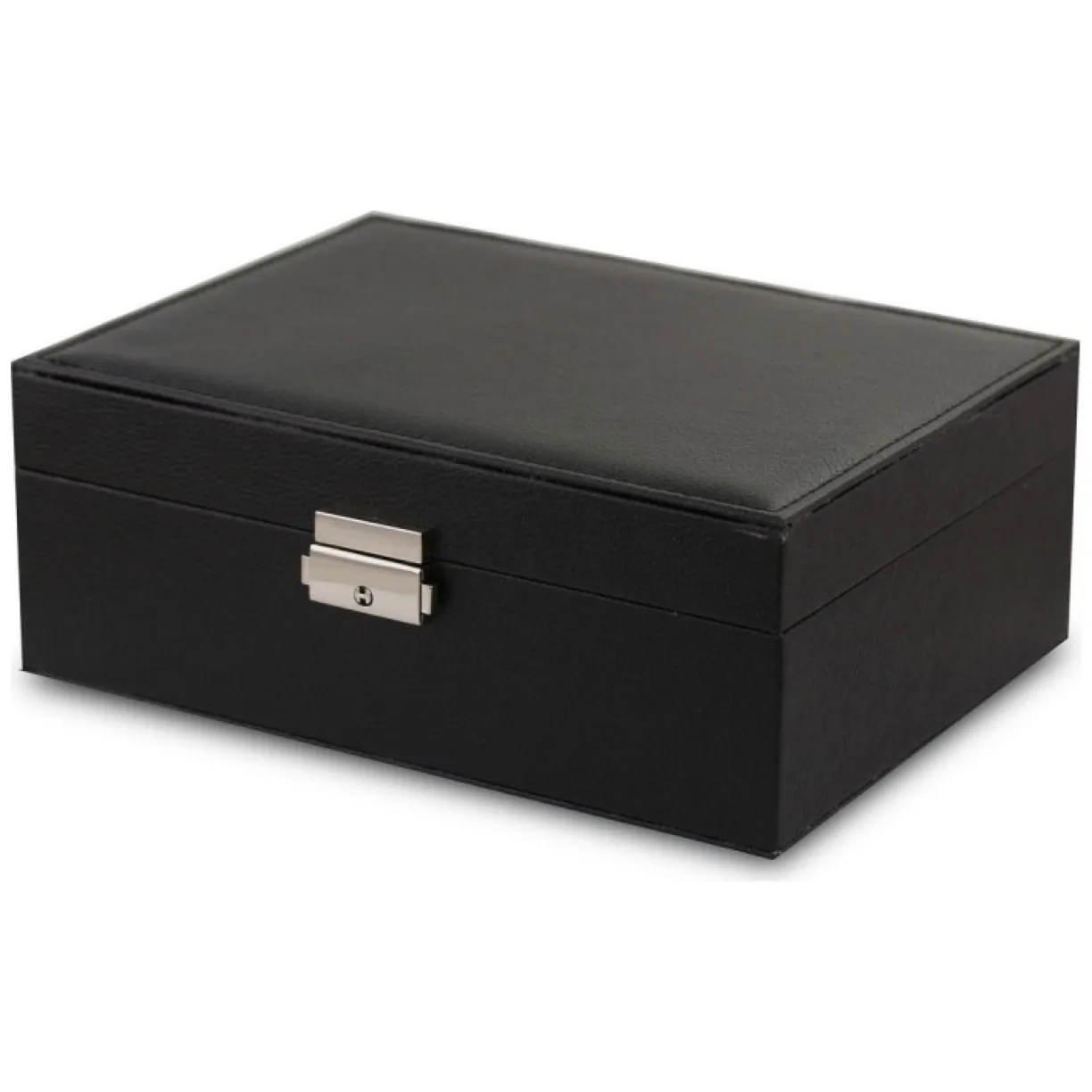 Szkatułka na biżuterię, etui, organizer, pudełko czarna PD155CZ - obrazek 4