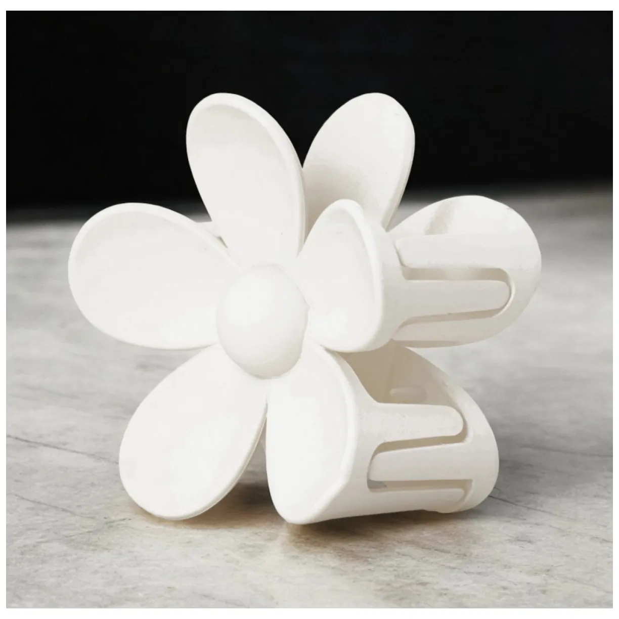 Spinka do włosów klamra XL kwiat biała 7x7,5 cm SP152B - obrazek 5