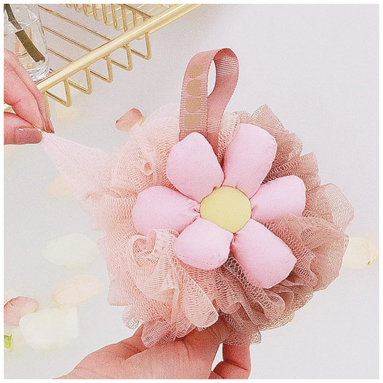 Szczotka gąbka do mycia ciała SWEETY na mokro XL 15cm GB14R - obrazek 3