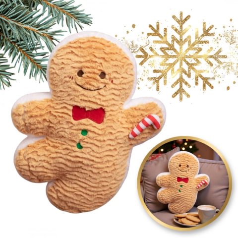 Poduszka w kształcie Pierniczka piękna welurowa 45 cm PDS17