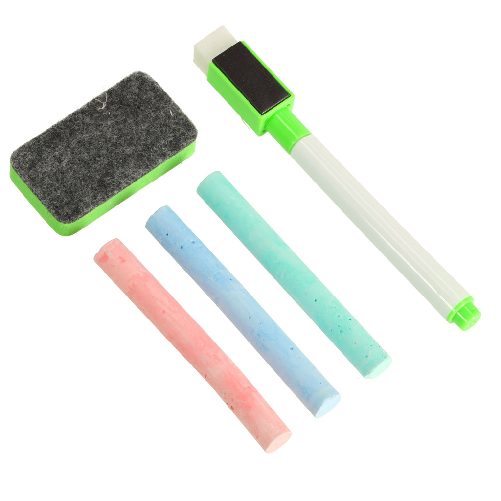 Tablica magnetyczna kredowa wielofunkcyjna miasto + kredka marker gąbka - Image 10