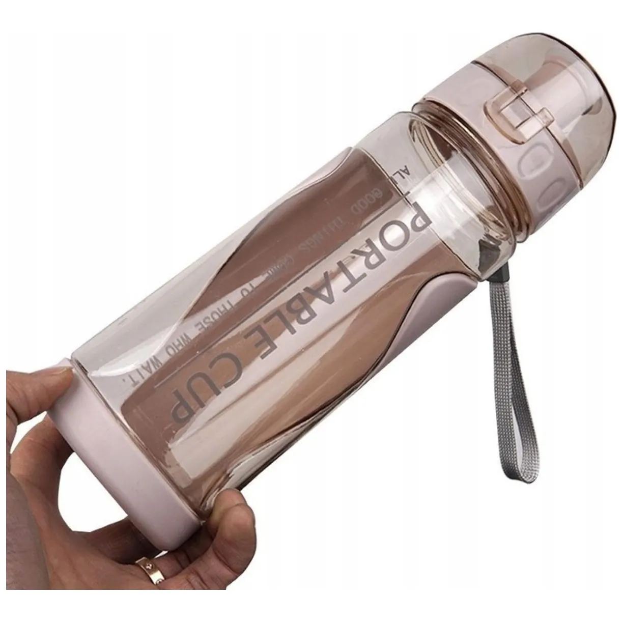 BUTELKA NA WODĘ BIDON NA SIŁOWNIĘ FITNESS 600ml przenośny mały BD02 - obrazek 3