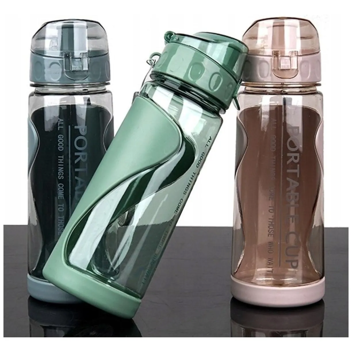 BUTELKA NA WODĘ BIDON NA SIŁOWNIĘ FITNESS 600ml przenośny mały BD02 - obrazek 5
