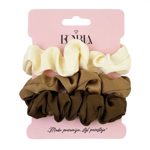 Zestaw frotek gumek do włosów 3w1 na plakietce PIN UP GUM158