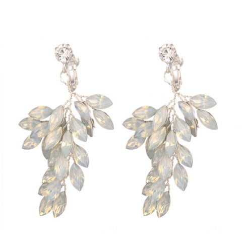 Kolczyki ślubne BOHO wizytowe wiszące z kryształkami stal szlachetna KOLS19