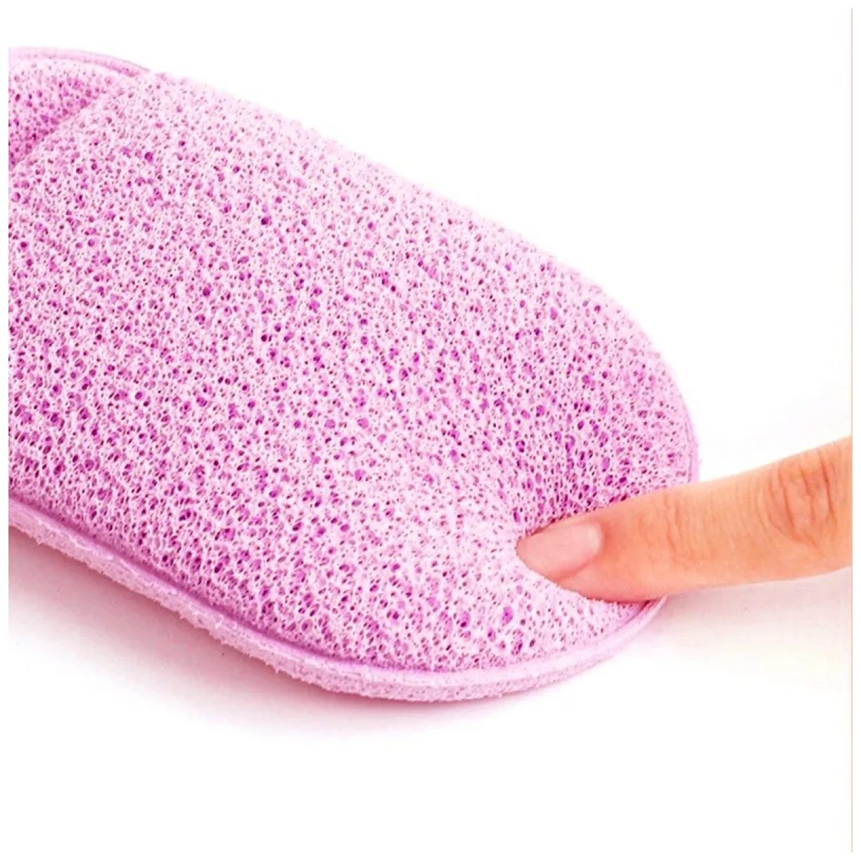 Gąbeczka do mycia twarzy na mokro, delikatny peeling 6,5x11cm 2 szt GB19 - obrazek 3