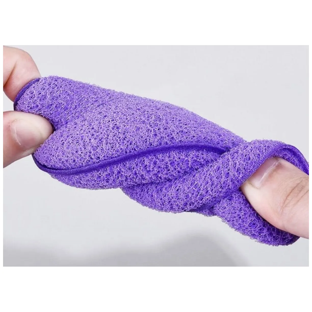 Gąbeczka do mycia twarzy na mokro, delikatny peeling 6,5x11cm 2 szt GB19 - obrazek 4