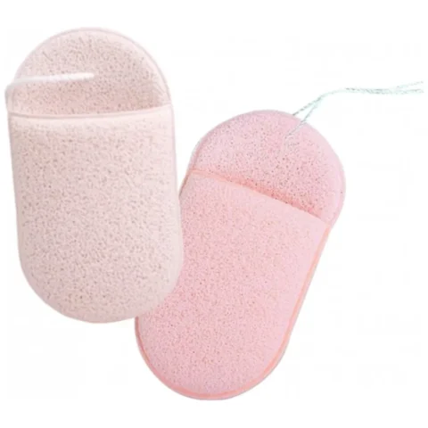 Gąbeczka do mycia twarzy na mokro, delikatny peeling 6,5x11cm 2 szt GB19