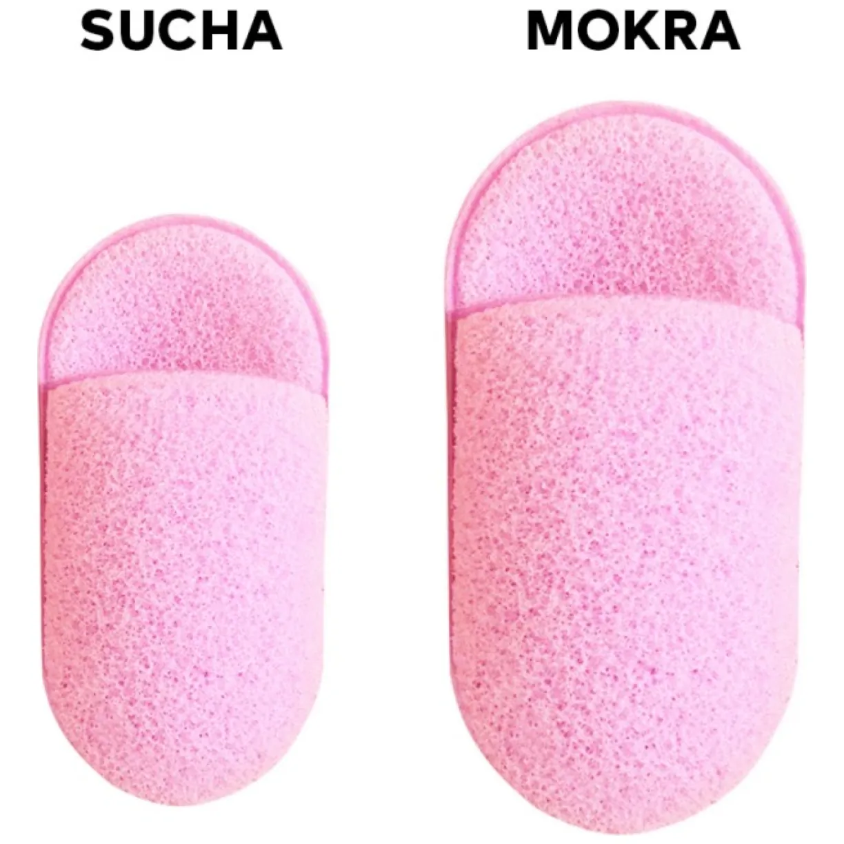 Gąbeczka do mycia twarzy na mokro, delikatny peeling 6,5x11cm 2 szt GB19 - obrazek 6