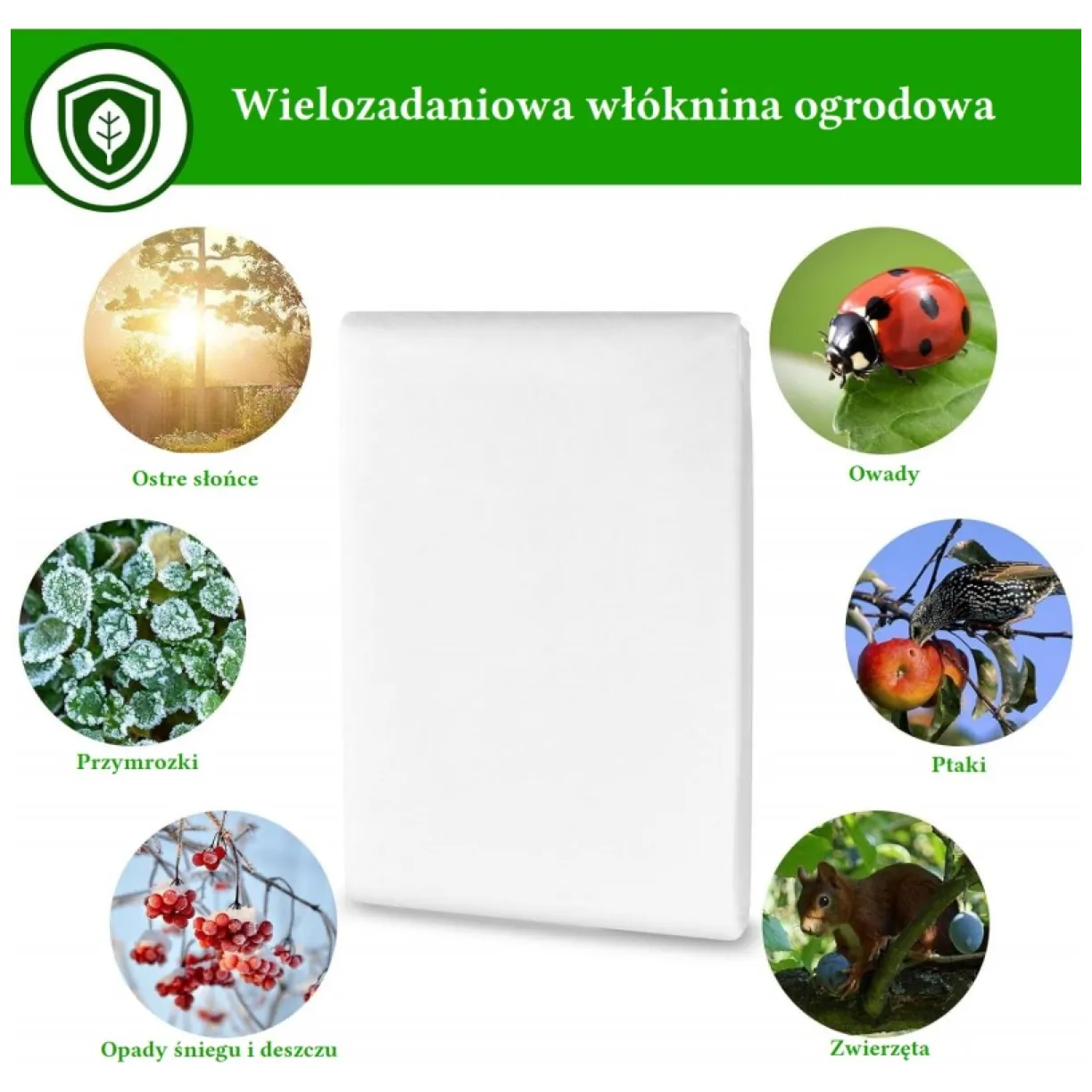 Wielozadaniowa agrowłóknina okryciowa, ogrodowa, wiosenna, biała 2,5 x 5 m OA02 - obrazek 5
