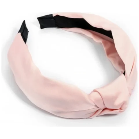 Opaska turban z materiału różowa O228R