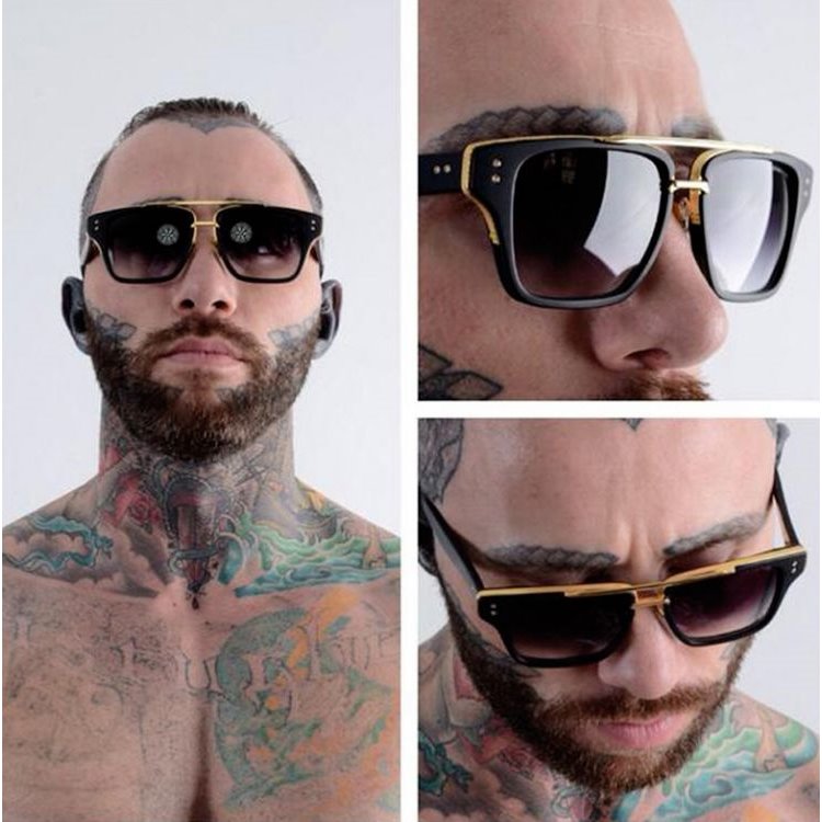 OKULARY UNISEX "ROYAL MAN" - CZARNE OK77 - obrazek 3