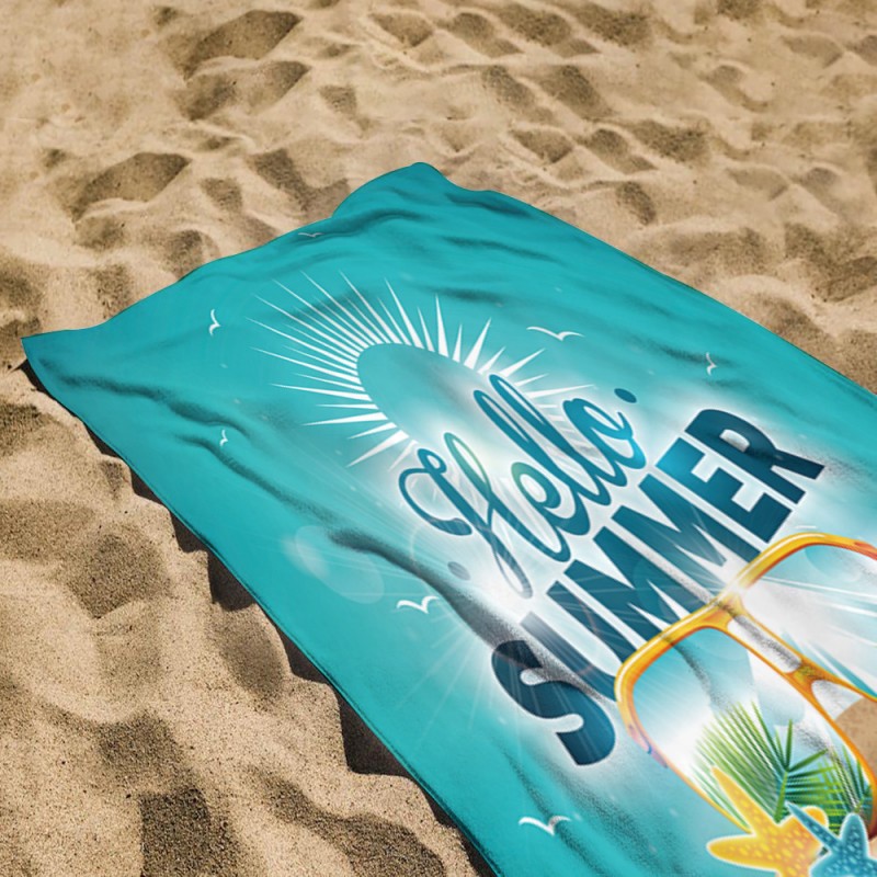 Ręcznik plażowy prostokątny HELLO SUMMER 150x70 REC54WZ5 - obrazek 2