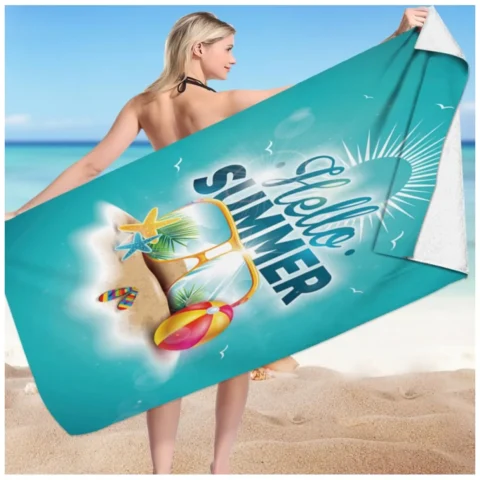 Ręcznik plażowy prostokątny HELLO SUMMER 150x70 REC54WZ5