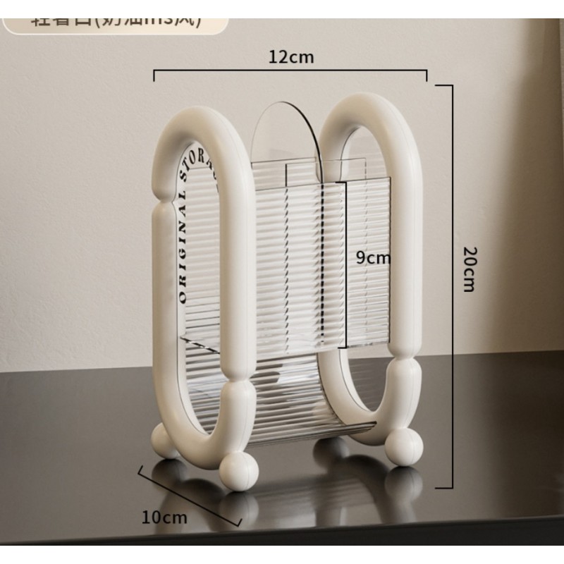 Organizer na pędzle, kosmetyki kremowy 20cm x 12cm CB59 - obrazek 6